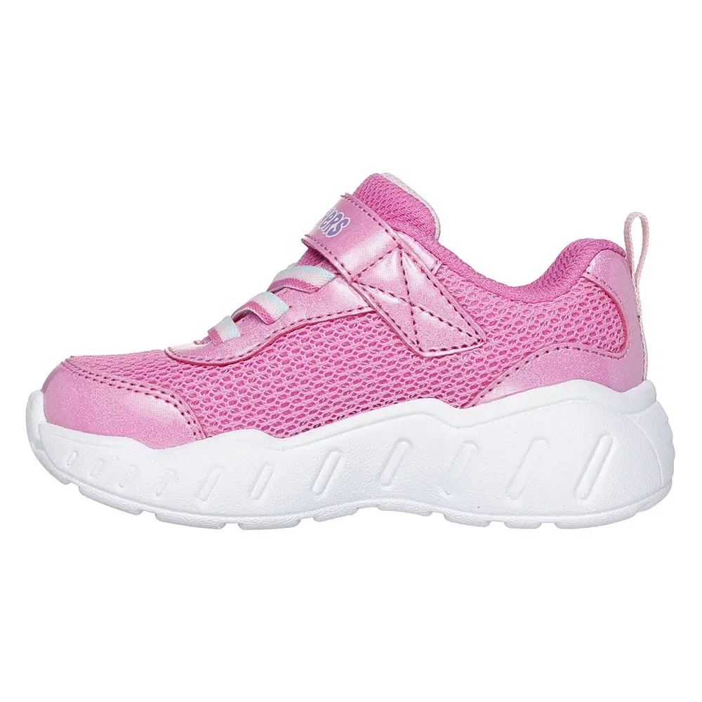 Детские кроссовки для девочек с блестящим верхом Skechers Play Scene Fun Squad, Pink — фото 3