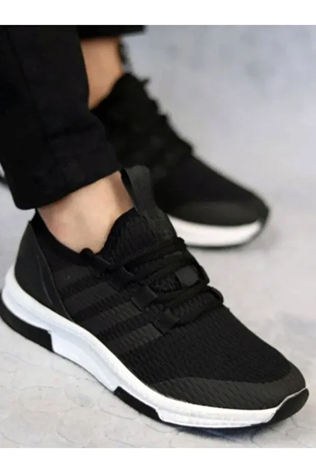 Детские спортивные кроссовки для девочек с сеткой Callibron, Black White
