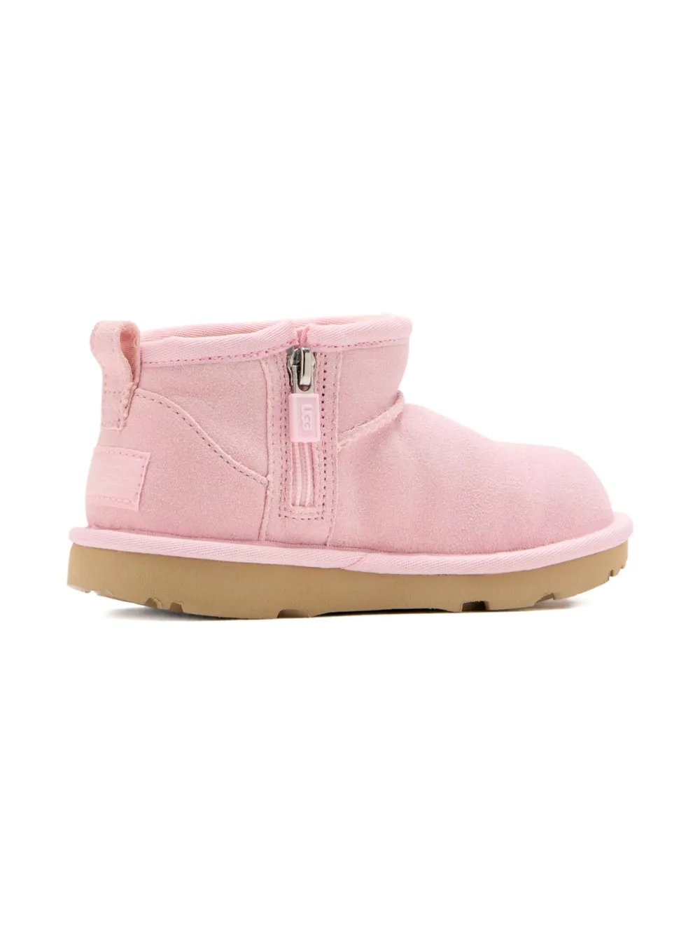Замшевые ботинки на молнии Ugg Kids, розовый — фото 3