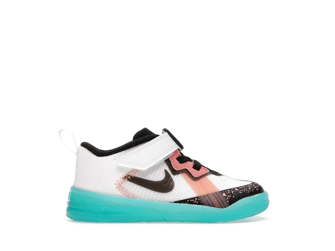 Детские кроссовки LeBron 18 Low Nike, Summit White/Dynamic Turquoise-Crimson Bliss-Black