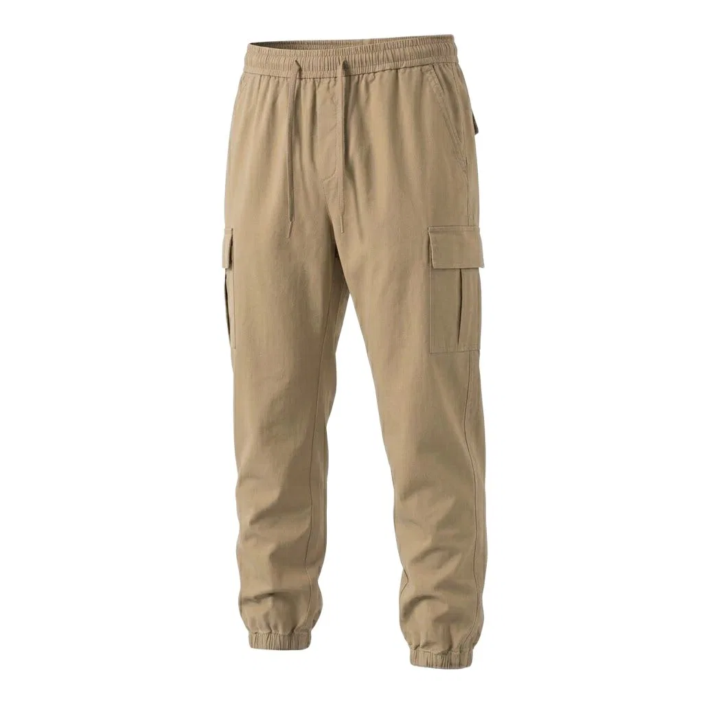 Детские повседневные брюки зауженные с талией на резинке Red Bean, Khaki