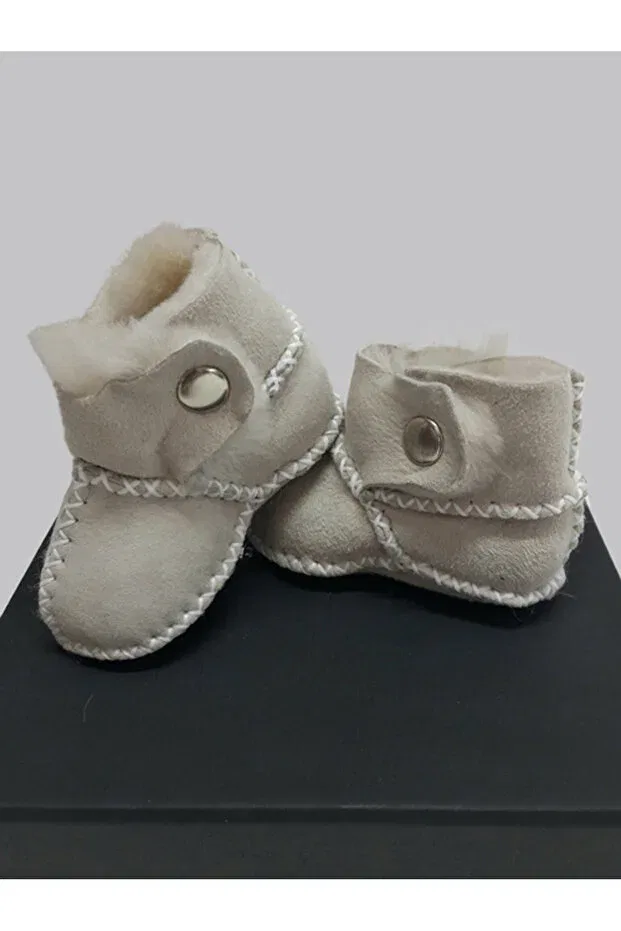 Детские ботинки для девочек из натуральной кожи Tuğbiş, Beige