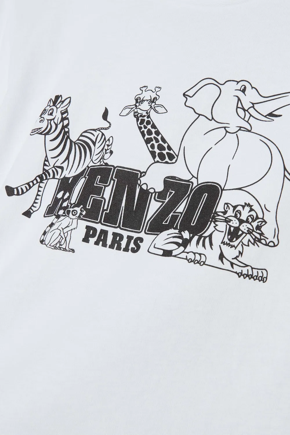 Футболка с принтом-логотипом из органического хлопка KENZO KIDS — фото 2