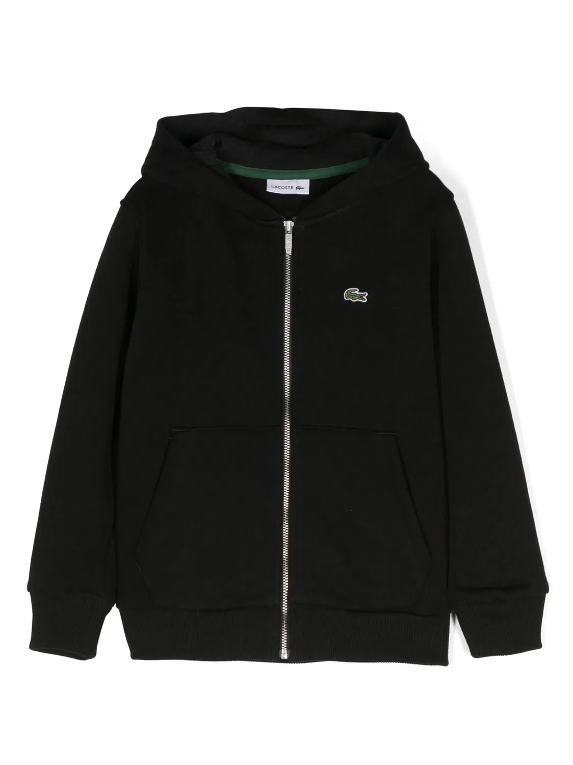 Толстовка с капюшоном с крокодилом Lacoste, черный