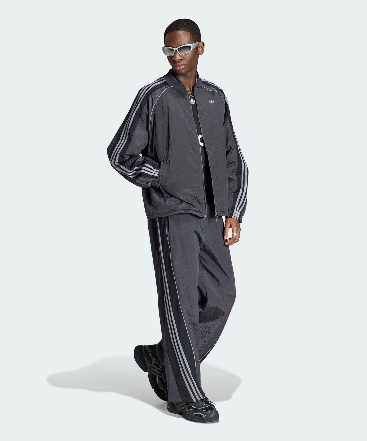 Мужская куртка-трактор с длинным рукавом модель ADILENIUM Season 5 Track Top Adidas, Black — фото 3