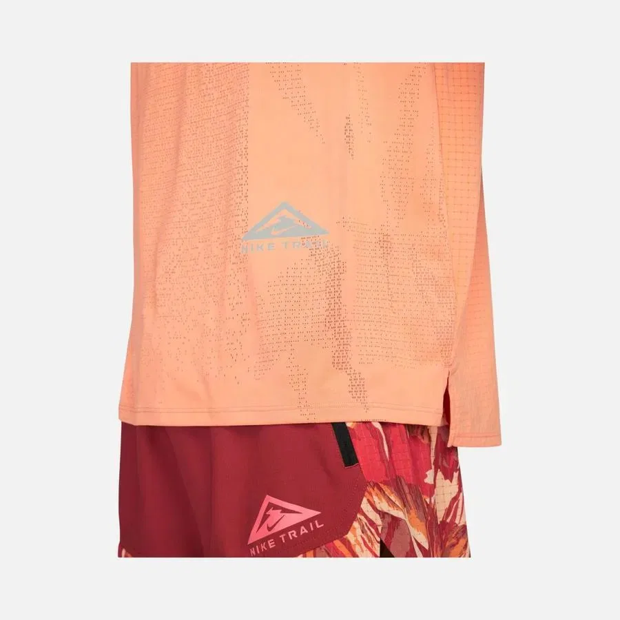 Футболка спортивная с коротким рукавом Dri-Fit Rise 365 Trail Running Nike, Желтый — фото 2