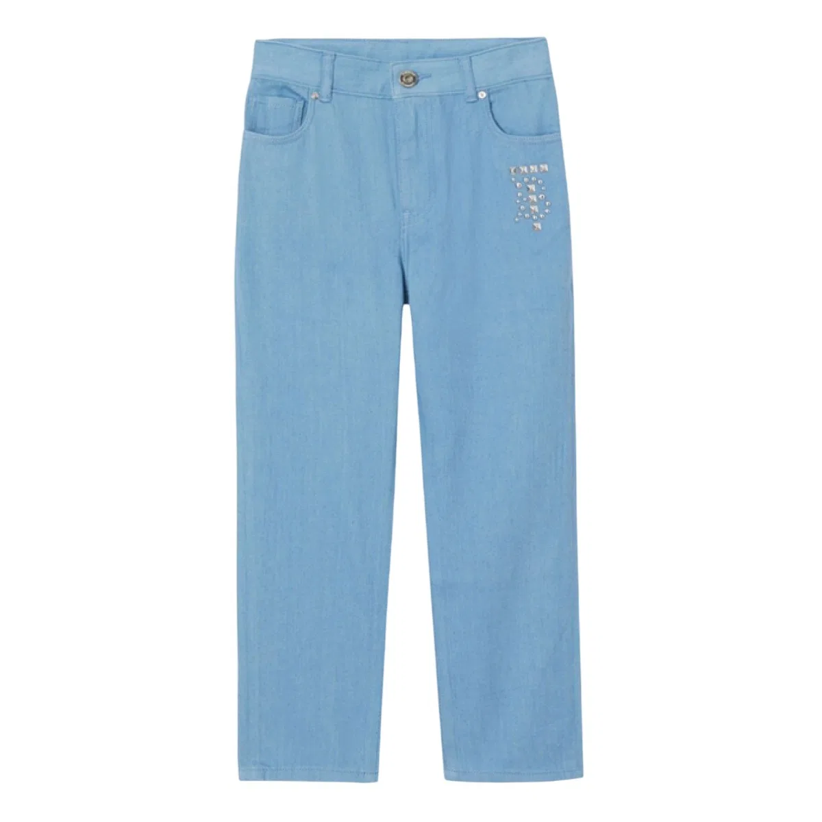 Джинсы с монограммой Burberry, Denim Blue
