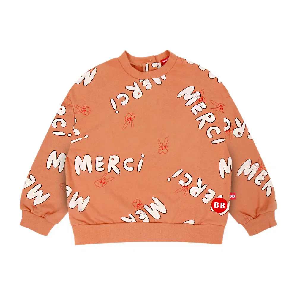 Детский свитшот для девочек хлопковый Goma Worebit BABYBLEE, Orange