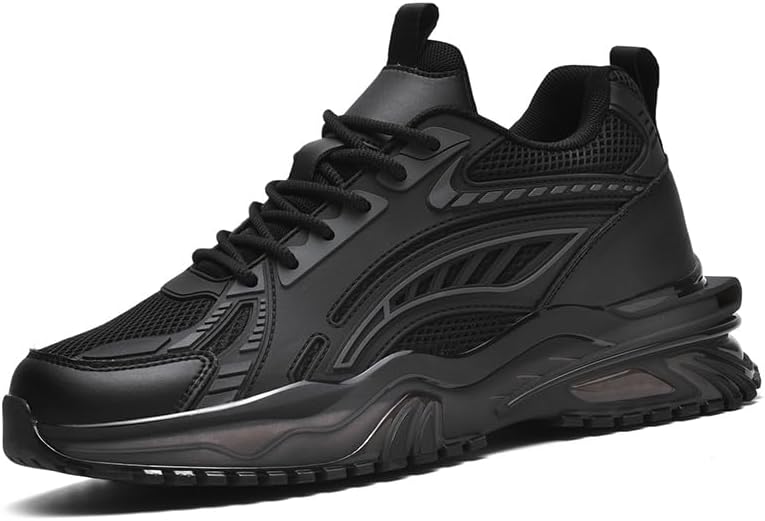 

PILLUREN Элегантные черные спортивные кроссовки - стиль встречается с производительностью