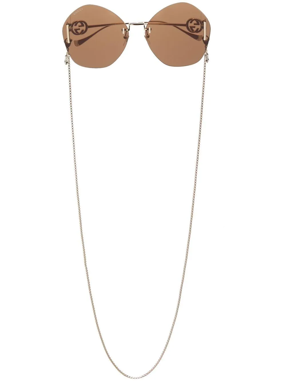 

Солнцезащитные очки с логотипом Gucci Eyewear, золотой
