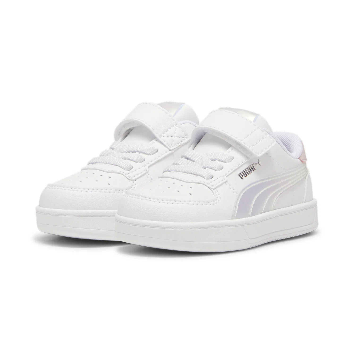 Детские кроссовки для девочек с голографическим принтом Caven 2.0 Holo Puma, Weiss Rosa