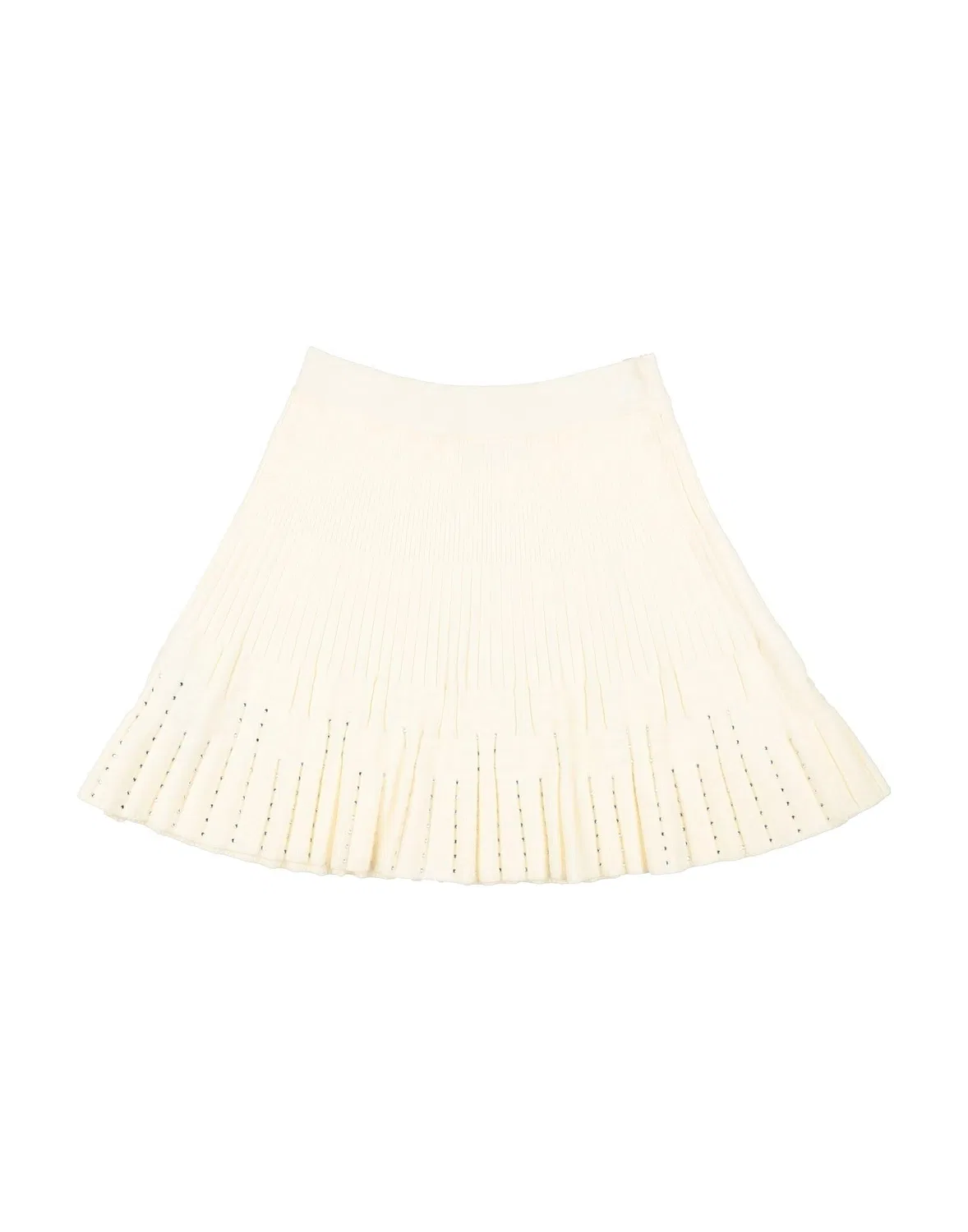 Детская юбка для девочек с аппликацией Ribbed-Knit Elisabetta Franchi, айвори