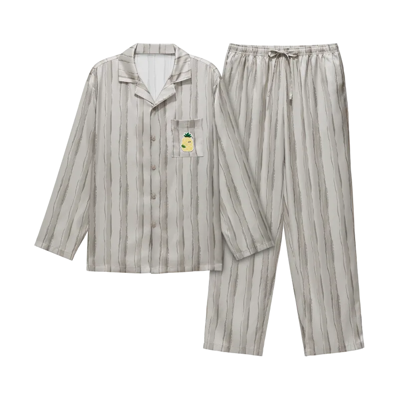 Детский комплект пижам BANANA IN, Bellflower Gray Hand-Drawn Stripes