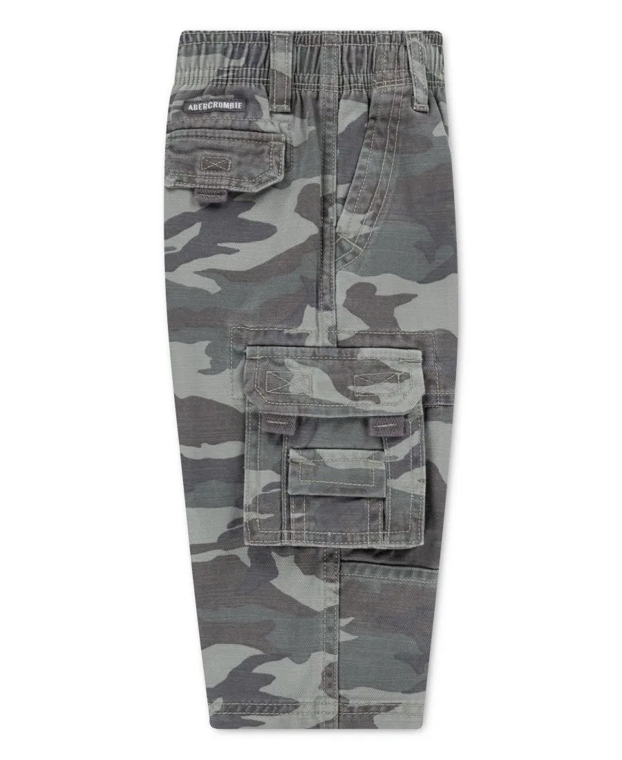 Детские карго-брюки свободного кроя с завязками, Abercrombie Kids, ANF Traditional Camo — фото 3