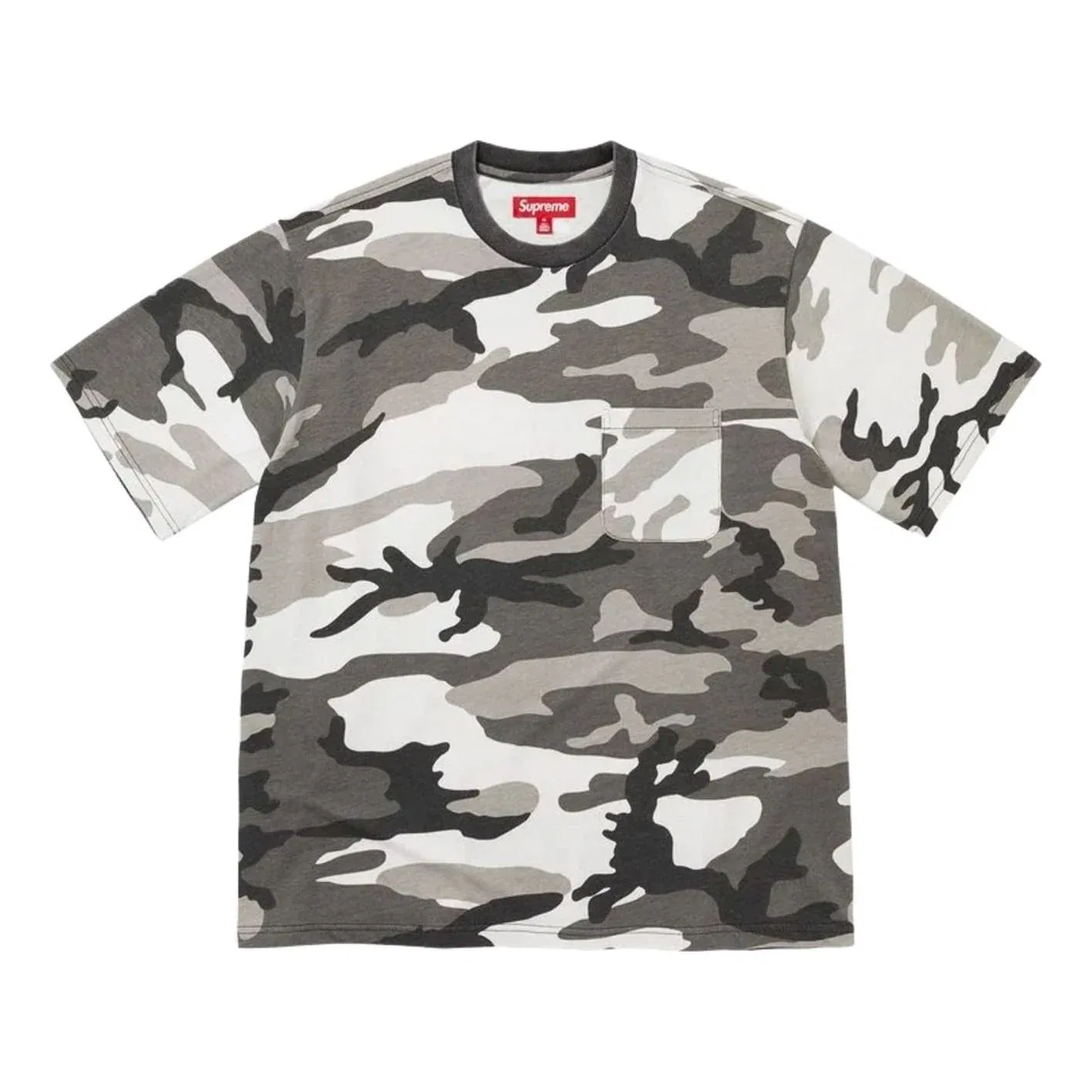Мужская футболка FW26 Cracked Pocket S/S T-Shirt 'Snow Camo' Supreme, Snow Camo