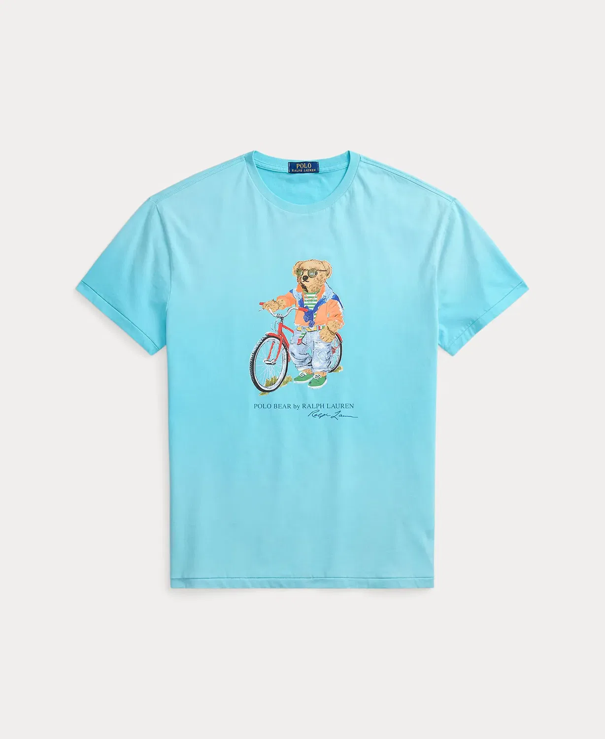 Мужская футболка с принтом Polo Bear Polo Ralph Lauren, Azul Claro — фото 4