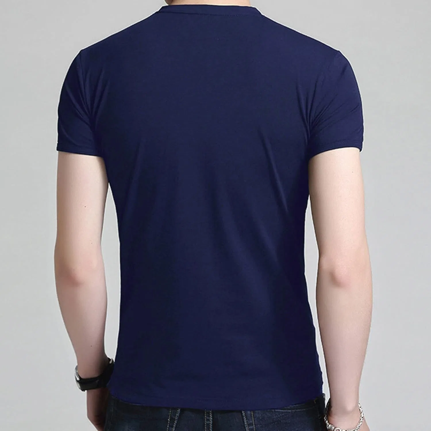 Мужская футболка с V-образным вырезом, Lightweight, Dark Blue — фото 3