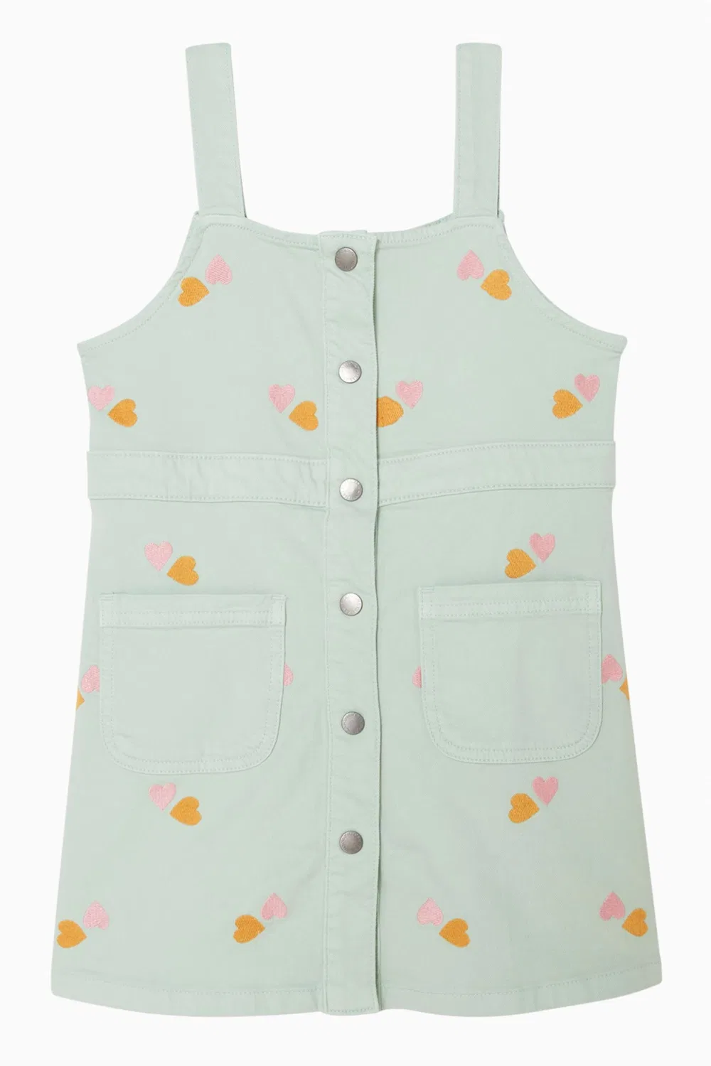 Платье-сарафан с вышивкой Embroidered Hearts Pinafore Dress Stella McCartney