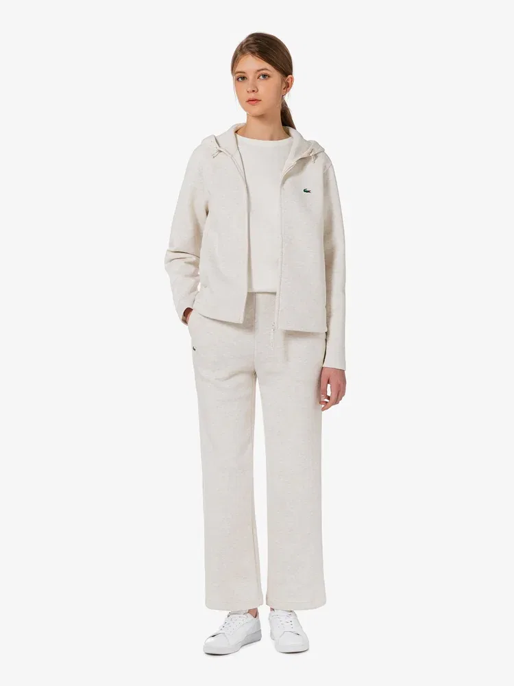 Брюки LACOSTE Beige из техникл пике, свободного кроя