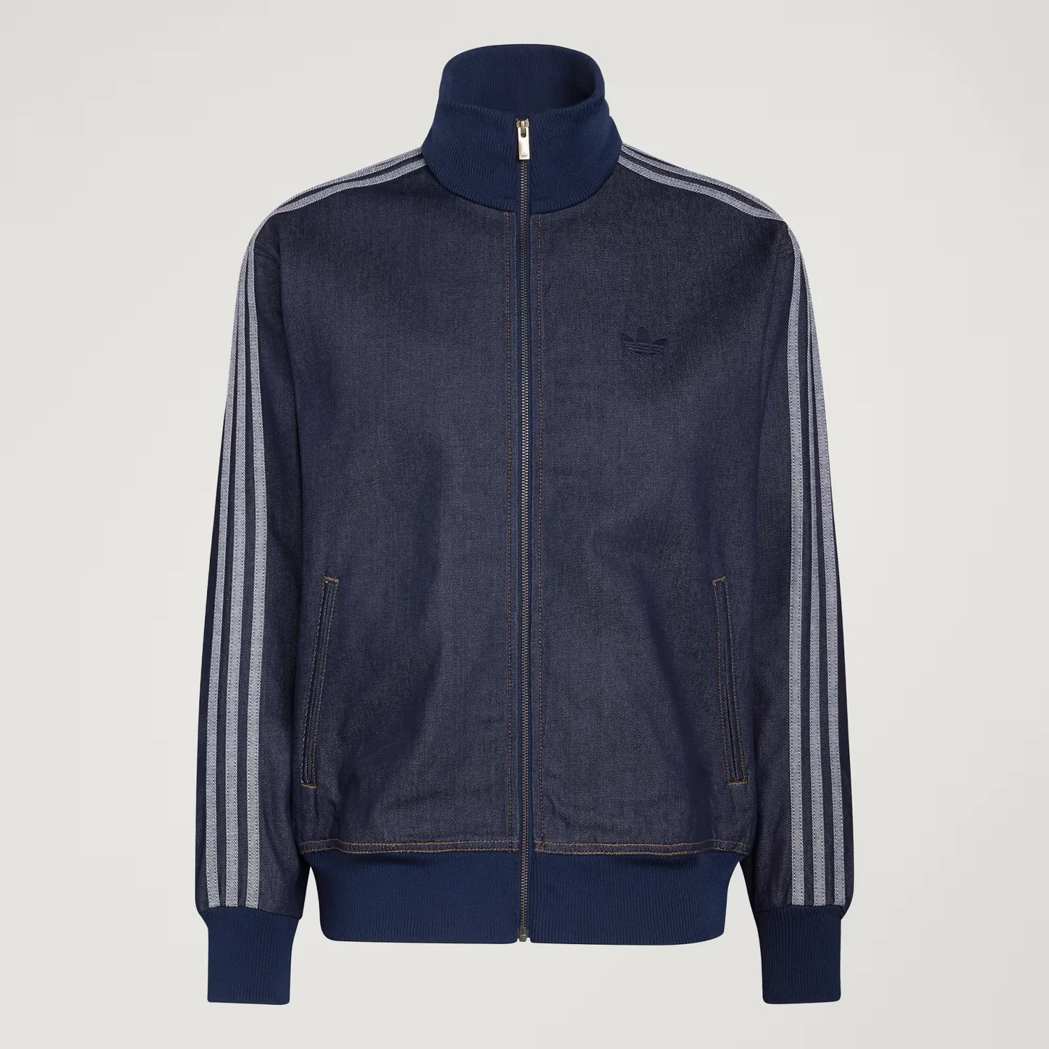 Мужская джинсовая куртка-олимпийка свободного кроя Firebird Adicolor Adidas Originals, индиго — фото 4