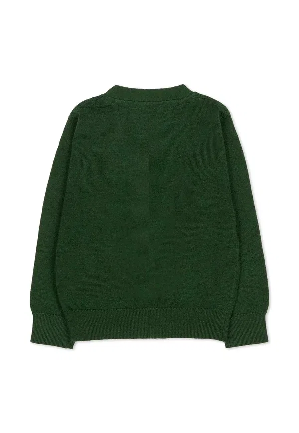 Кардиган из шерсти Cardigan Tru Trussardi Junior, green, зеленый — фото 2