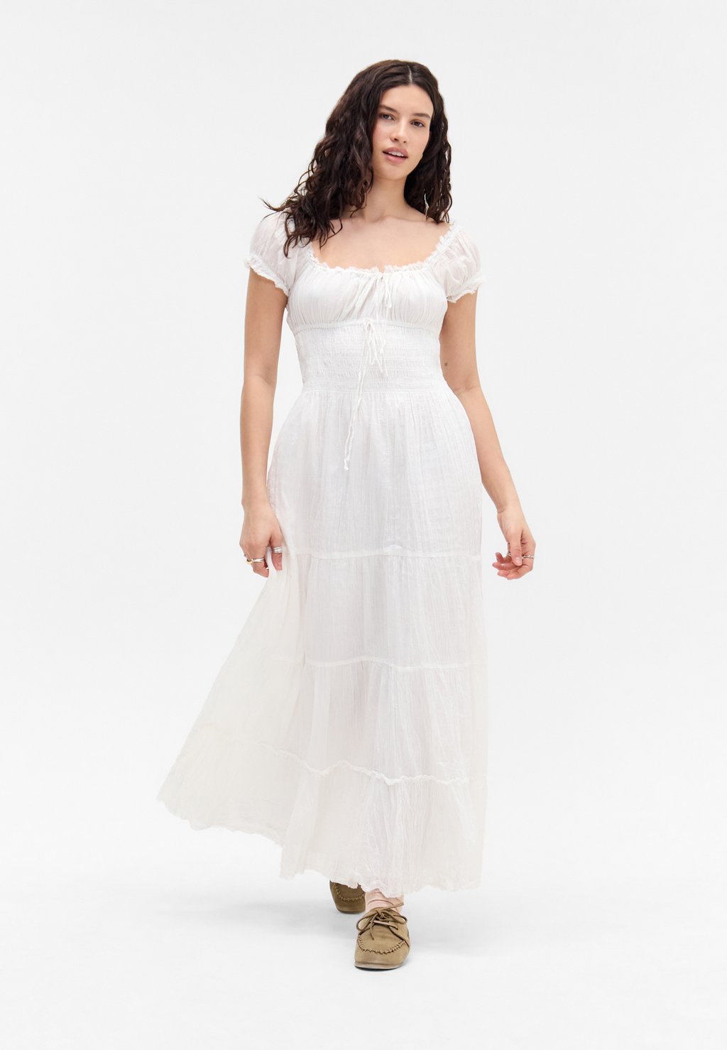 

Повседневное платье SIENNA MAXI DRESS BDG Urban Outfitters, белый