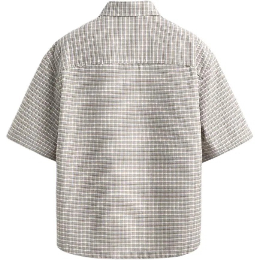 Мужская рубашка с воротником Light Gray ZARA, Светло-серый — фото 3