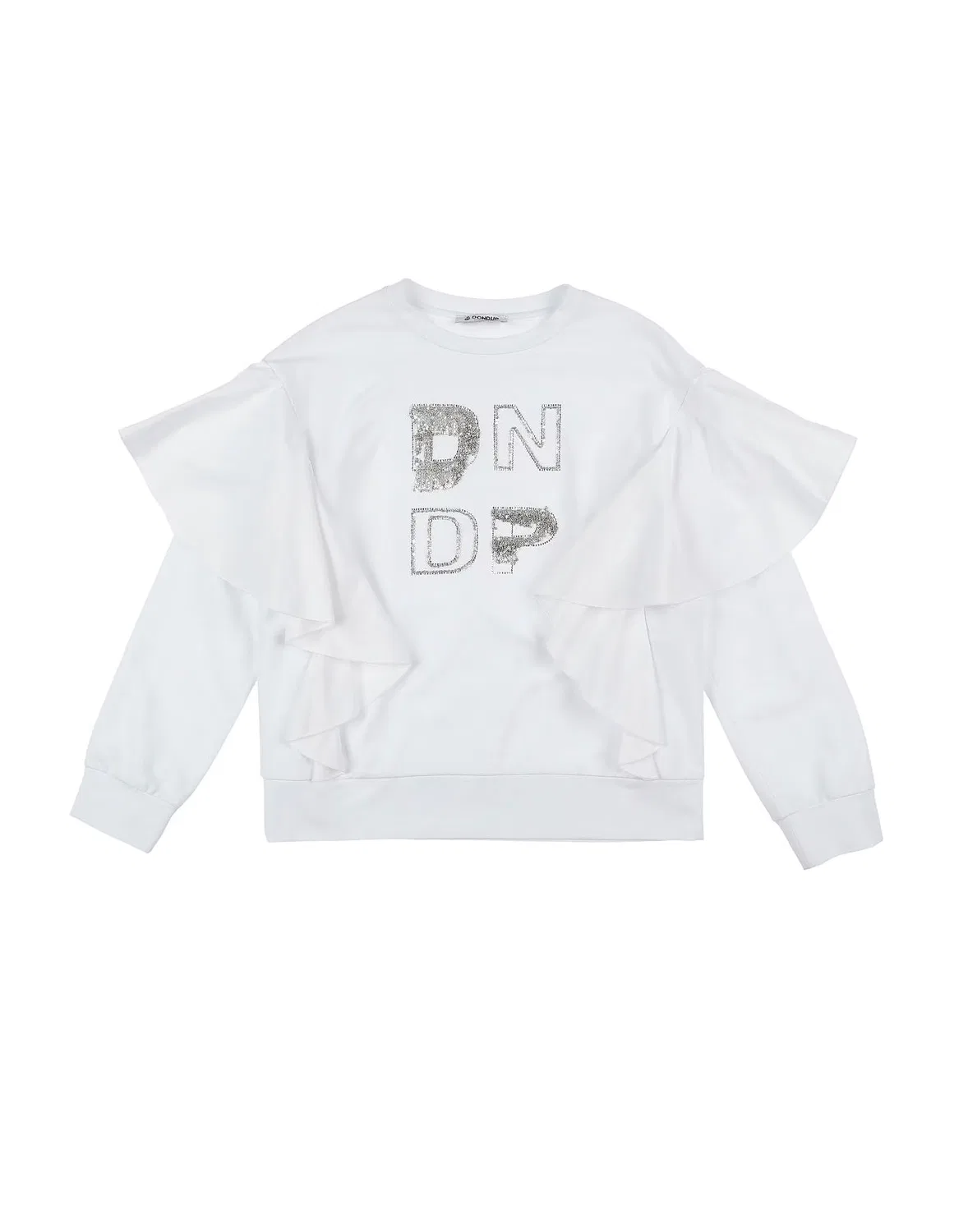 Детский свитшот для девочек со стразами Dondup, белый