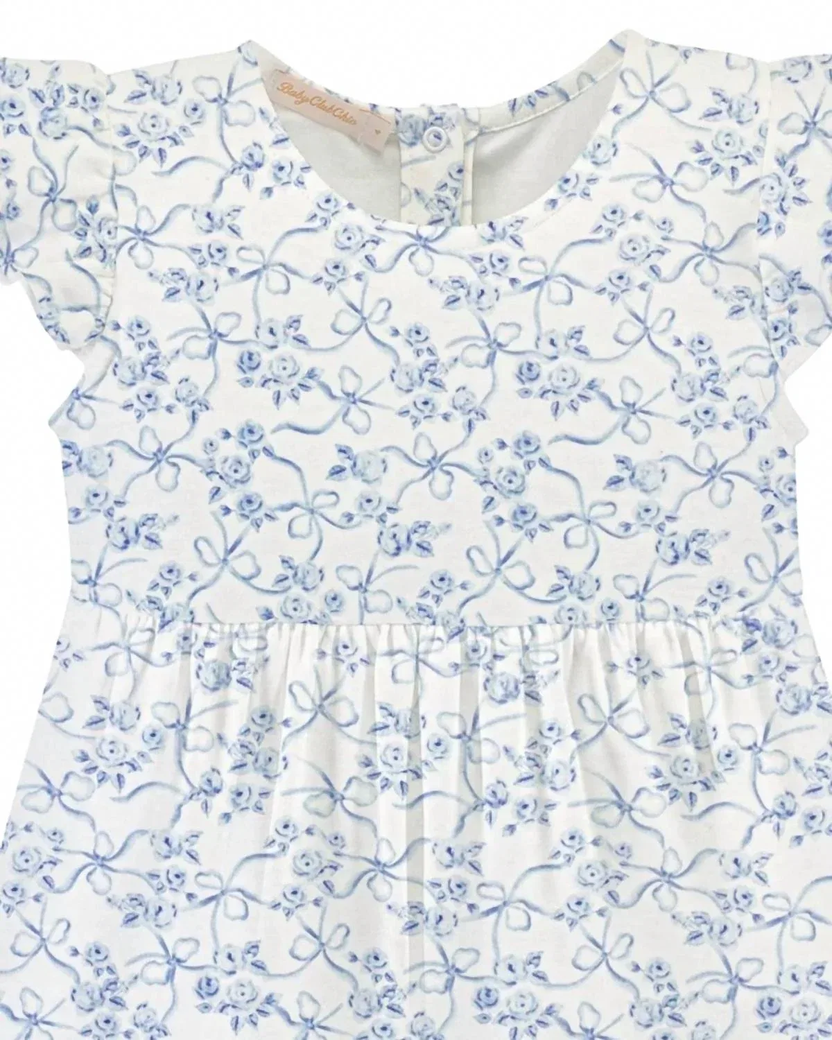 Детское платье для девочек с цветочным принтом Romantic Toile Baby Club Chic, White/Blue — фото 2