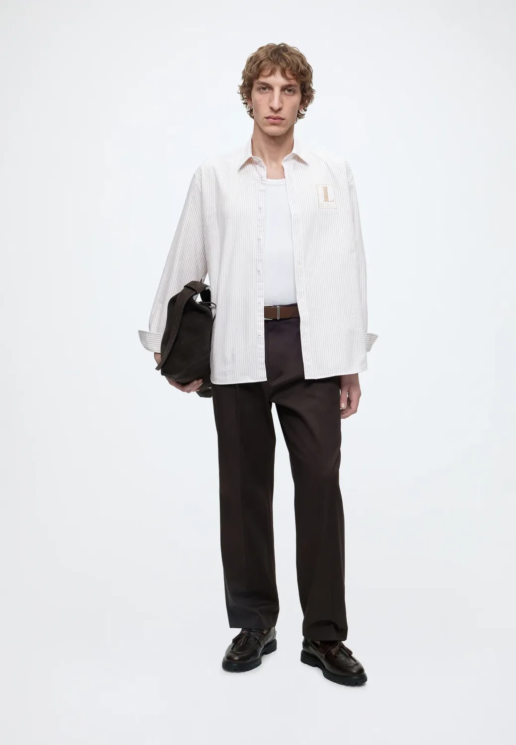 Рубашка - рубашка Lacoste, White/Beige — фото 2