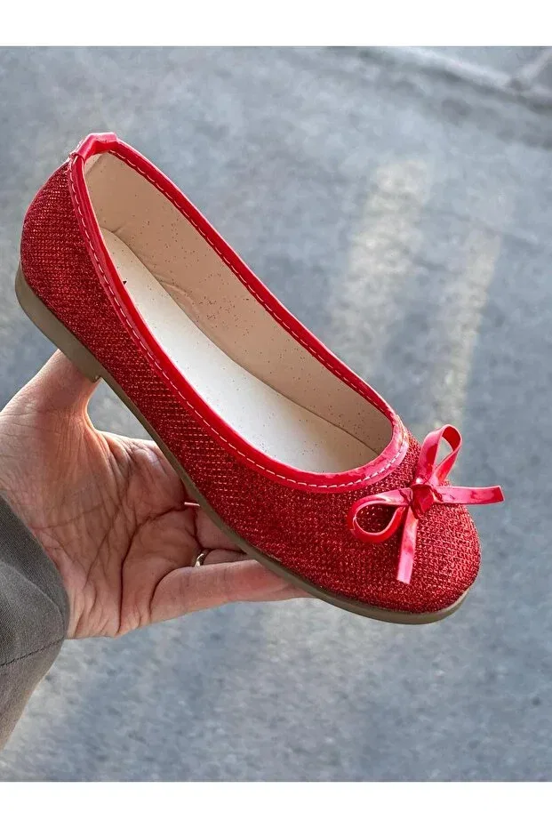 Детские балетки для девочек из искусственной кожи Bold Boutique, Red — фото 3