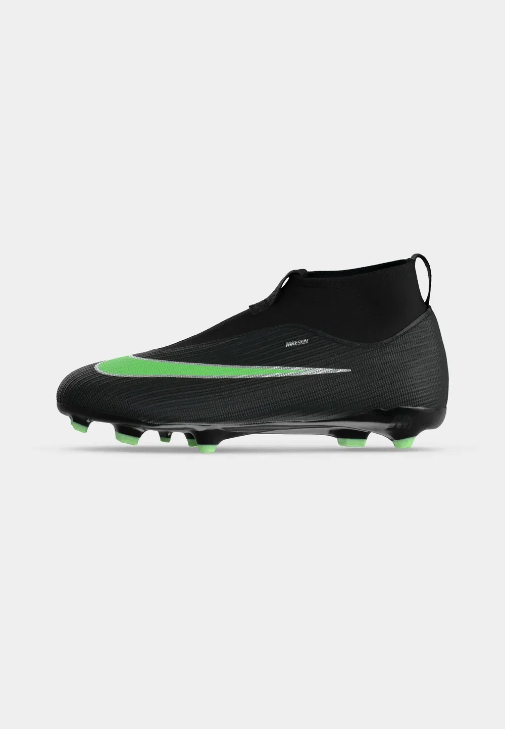 Футбольные бутсы Mercurial Superfly 11 Academy FG/MG унисекс для искусственной травы Nike Performance, Black/Illusion Green — фото 2