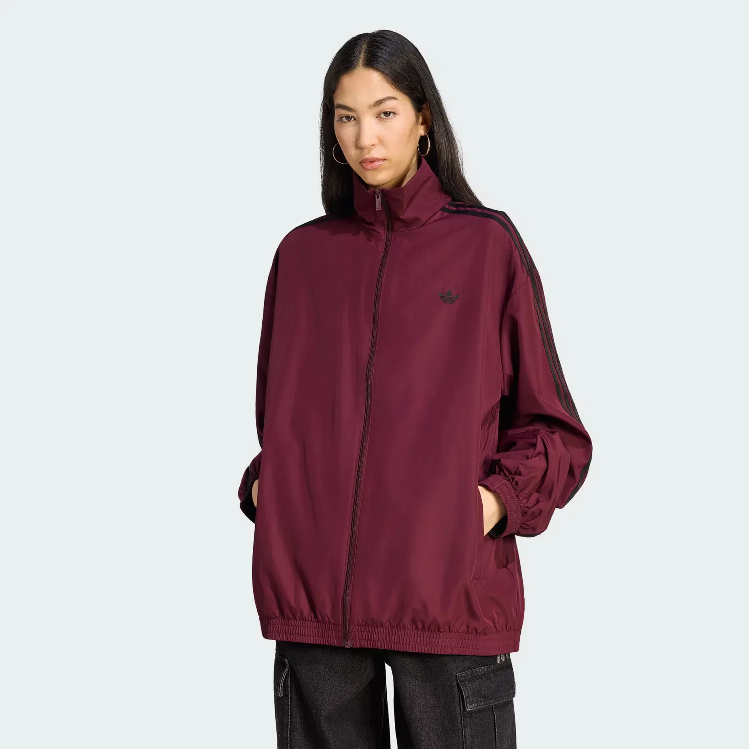 Женская спортивная куртка с высоким воротником Firebird Adilenium Adidas Originals, бордовый/черный