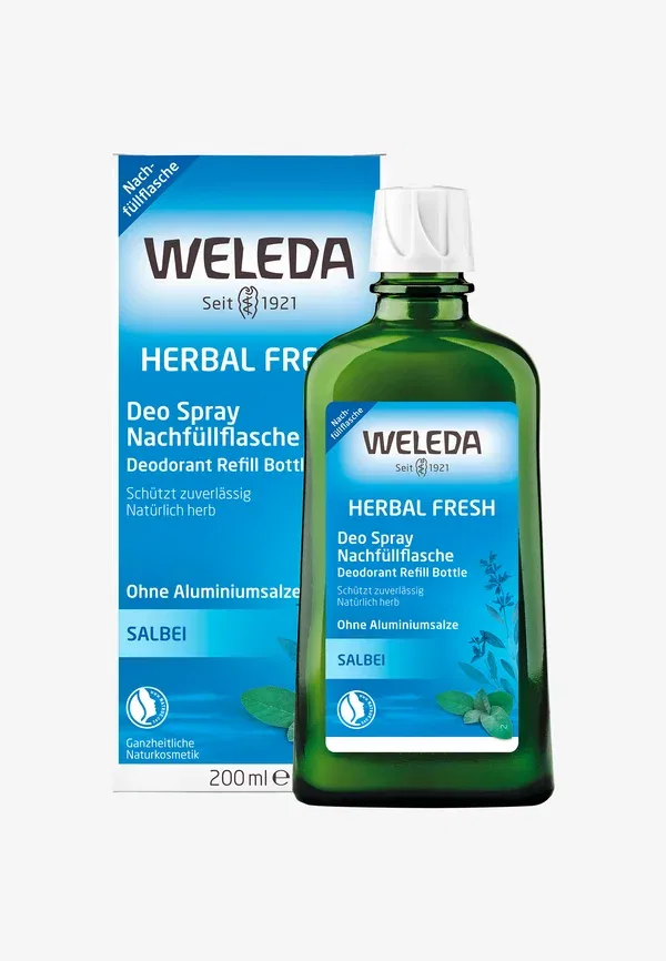 Дезодорант с экстрактом солодки Herbal fresh deo spray salbei nachfullflasche Weleda, 200 мл — фото 2
