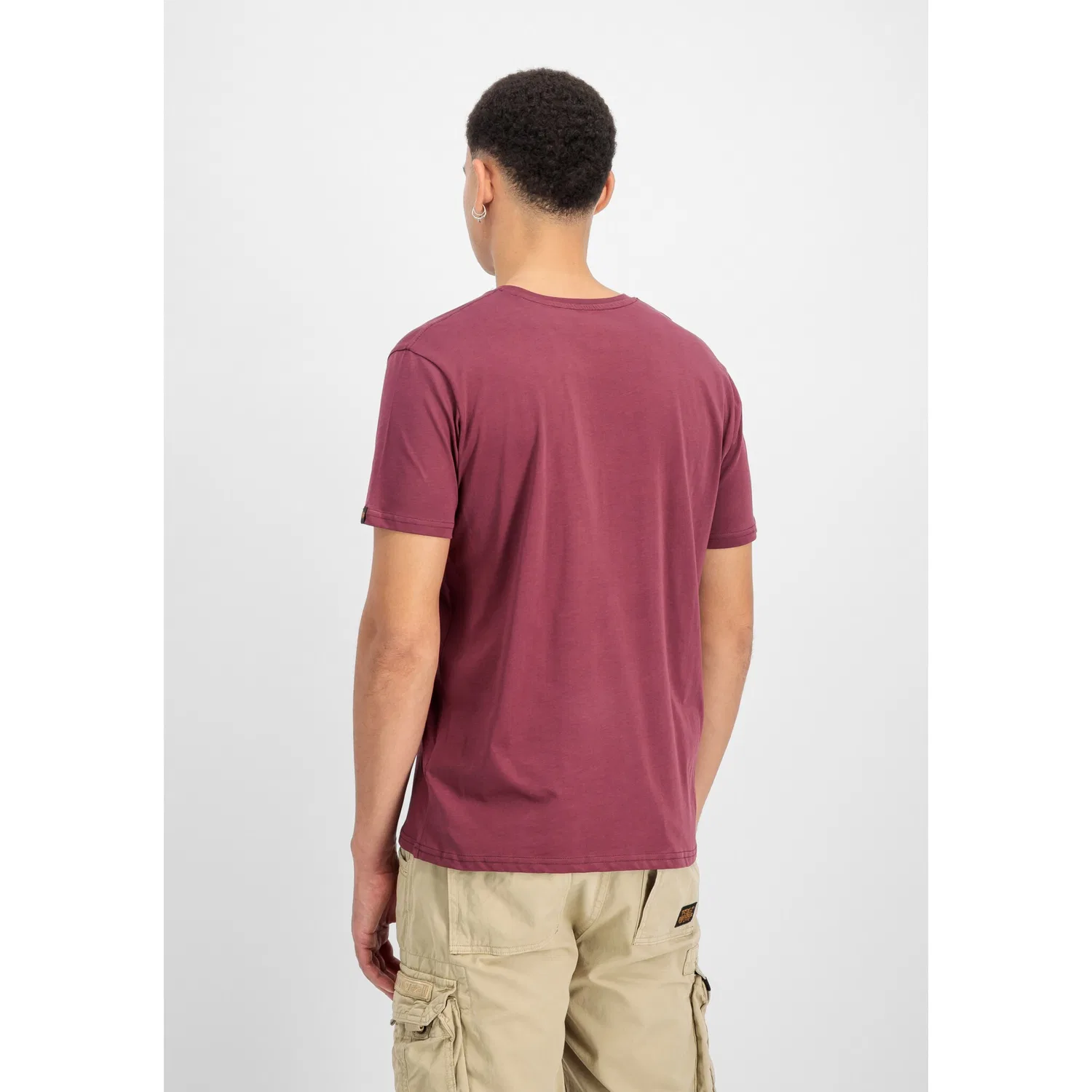 Детская футболка с принтом Alpha Industries, Burgundy — фото 2