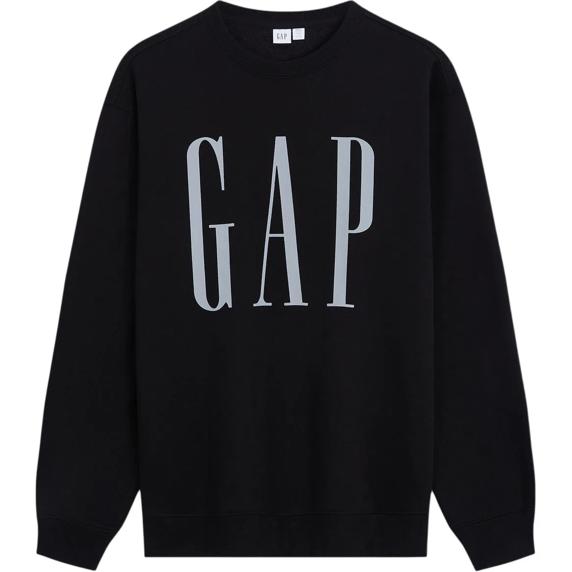 Детский свитшот с круглым вырезом, свободного кроя, GAP, Black