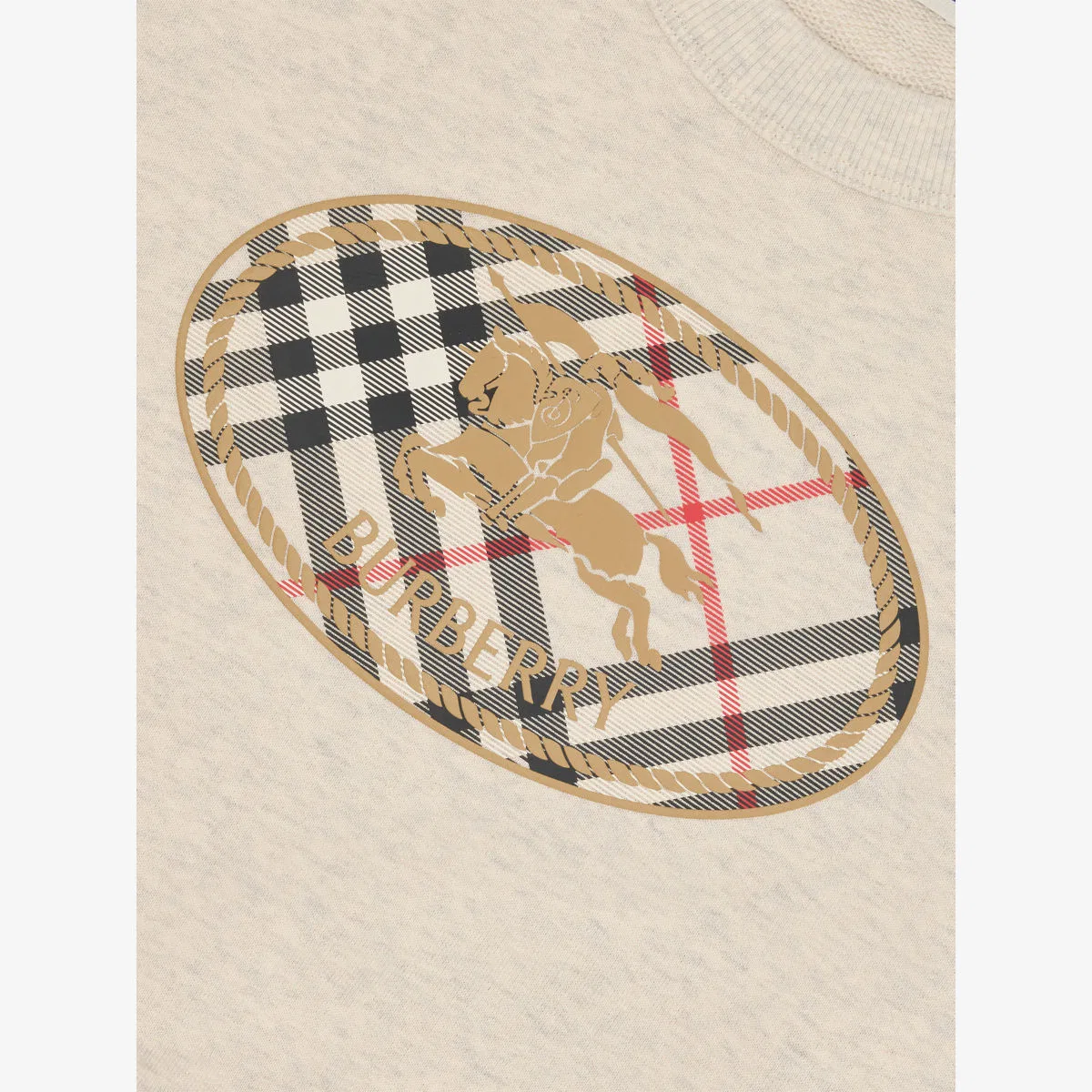 Хлопковая толстовка с логотипом Isla, возраст 4-14 лет Burberry, белый меланж — фото 2