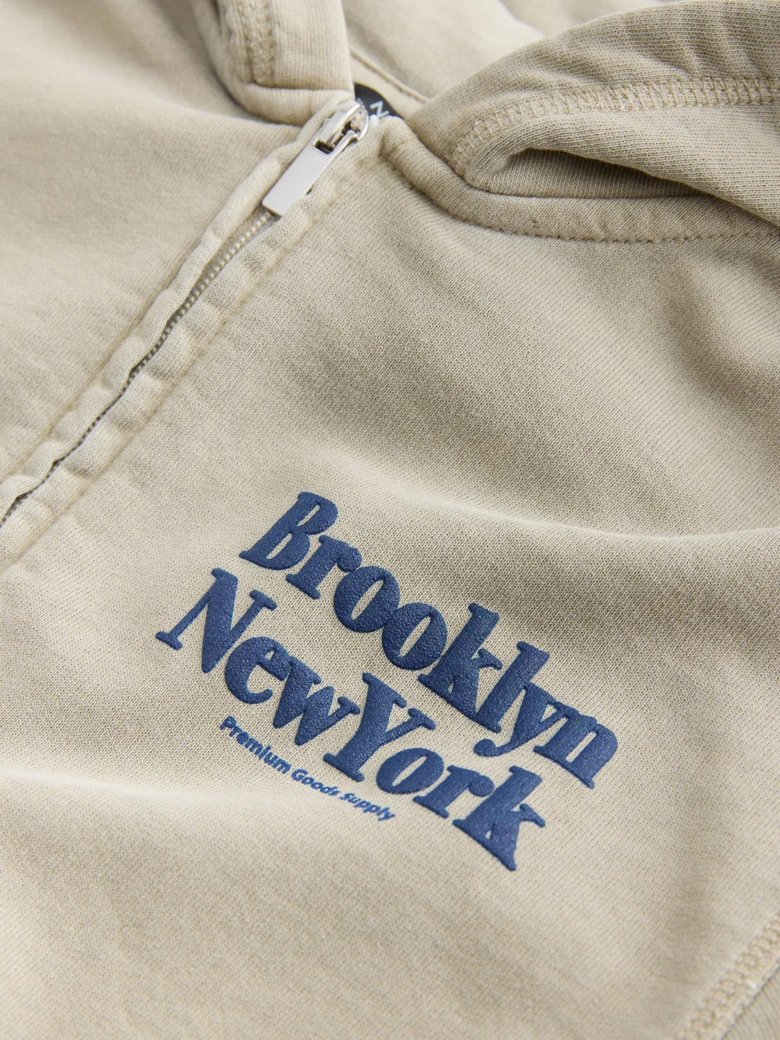 Худи на молнии с принтом, Brooklyn Next, Stone — фото 3