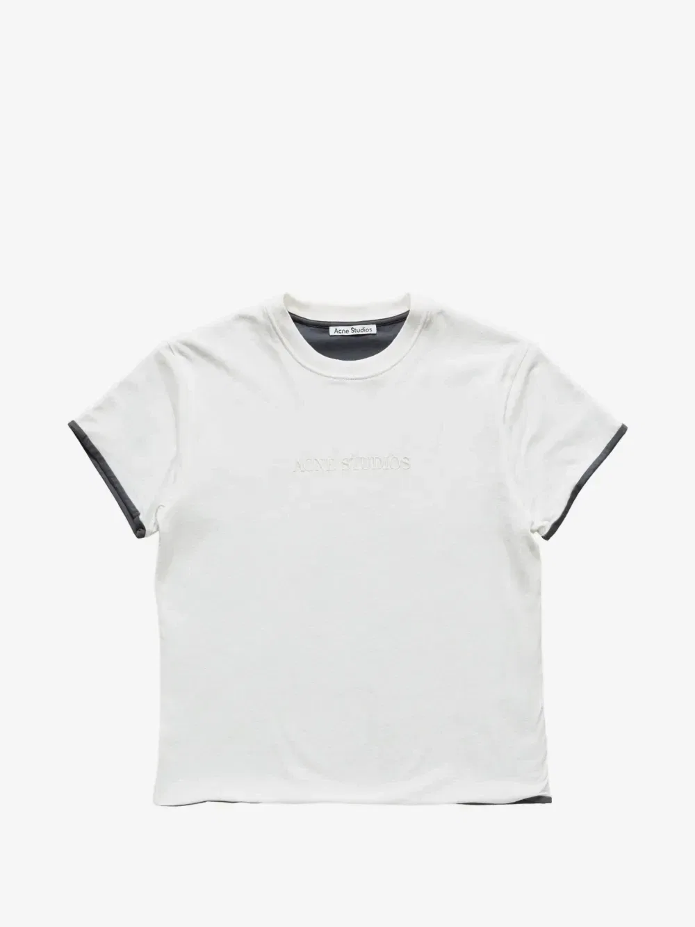 Футболка с вышитым логотипом Acne Studios, белый