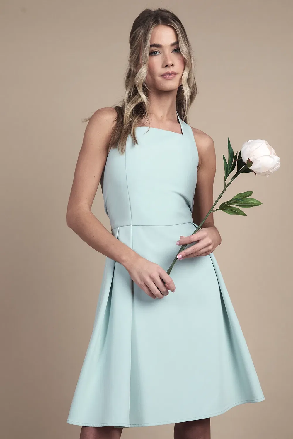 Платье мини с бантом на спине Teen Bow Back Mini Coast, Sage