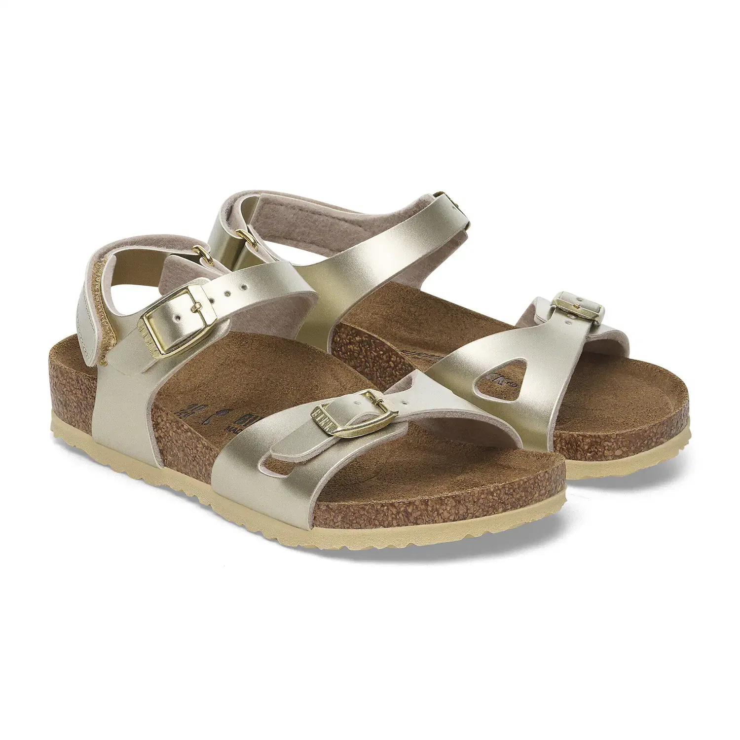 Детские сандалии с открытым носком Birkenstock Rio, Gold — фото 4