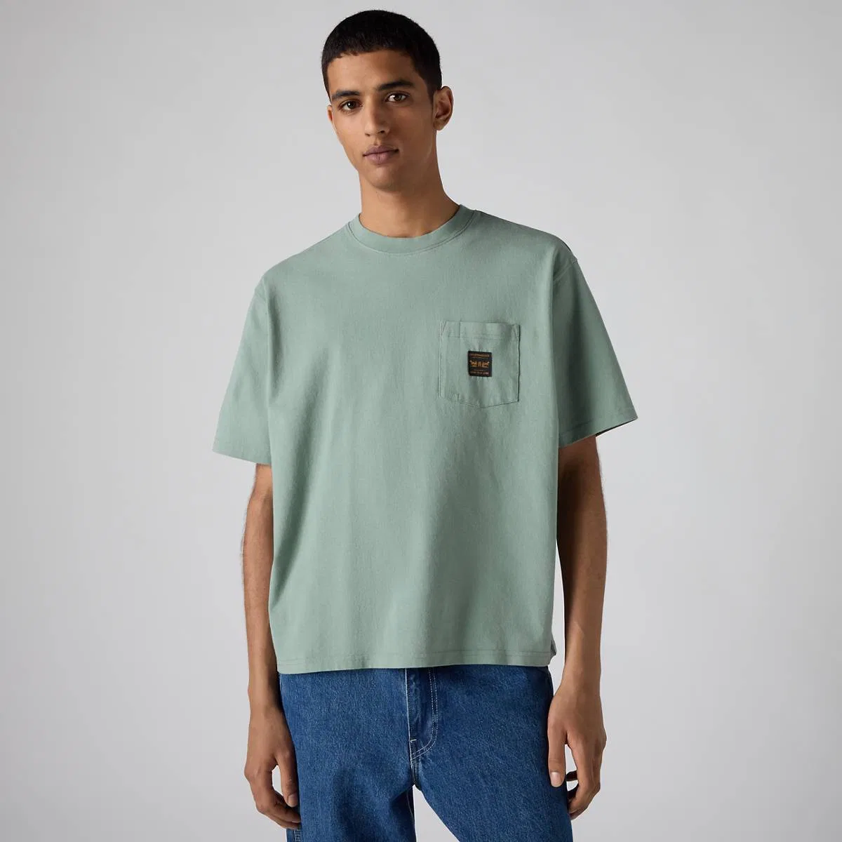 Рабочая футболка с коротким рукавом и карманом Levi's, Chinois Green - Green