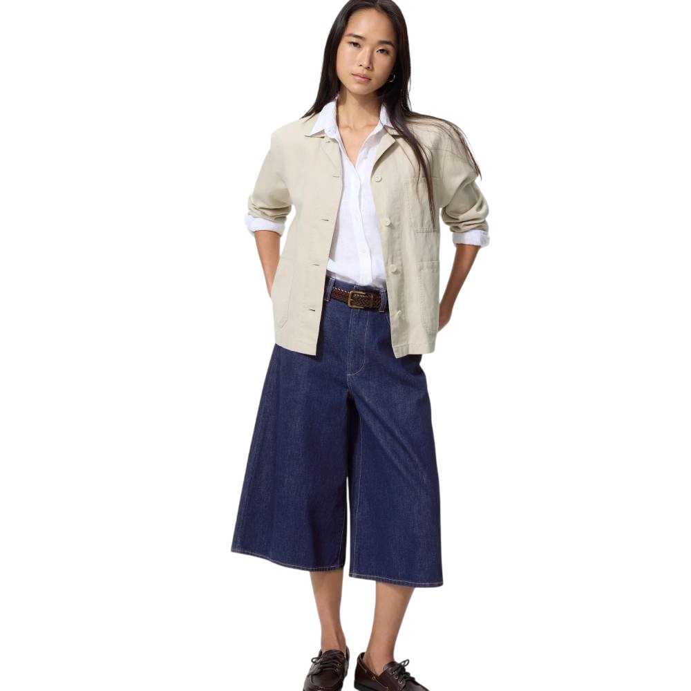 Кюлоты Uniqlo Denim Unisex, 69 темно-синий