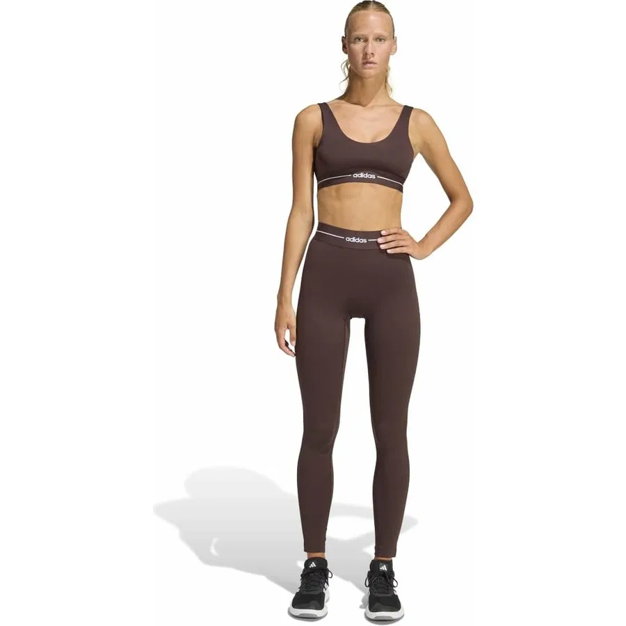 Спортивный бюстгальтер с легкой поддержкой Q1 Hyperglam Light Support adidas, Коричневый — фото 4