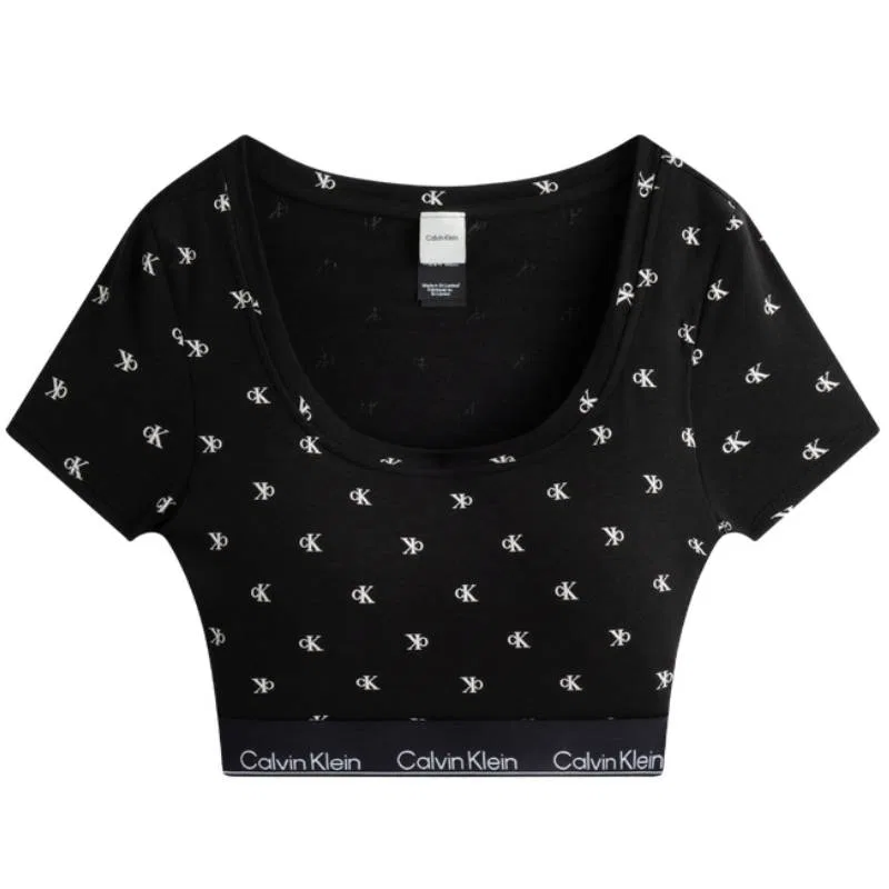 Женский бюстгальтер с буквами Calvin Klein, Black with Letters