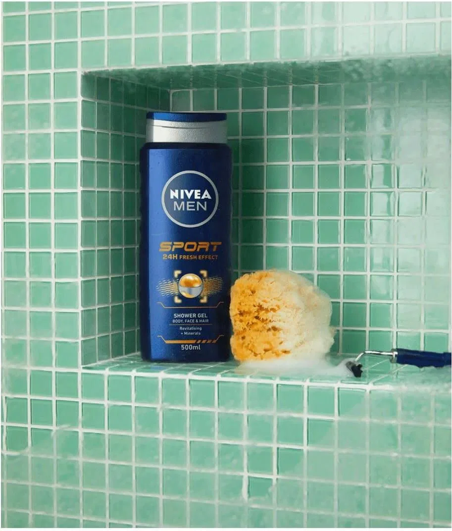 Гель для душа NIVEA MEN Sport Lime, набор 6x500 мл — фото 2