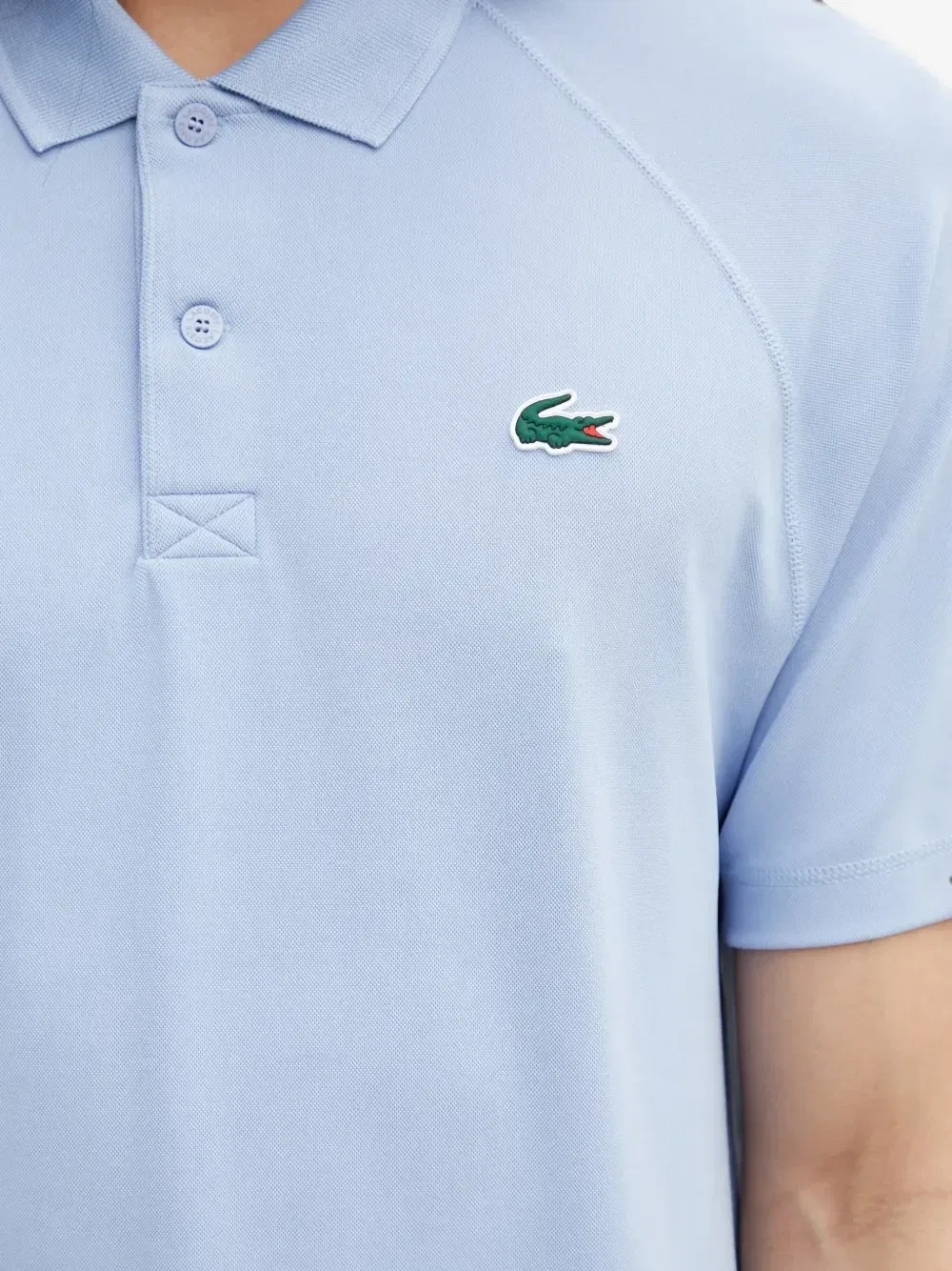 Поло с логотипом на рукавах реглан Lacoste, синий — фото 4