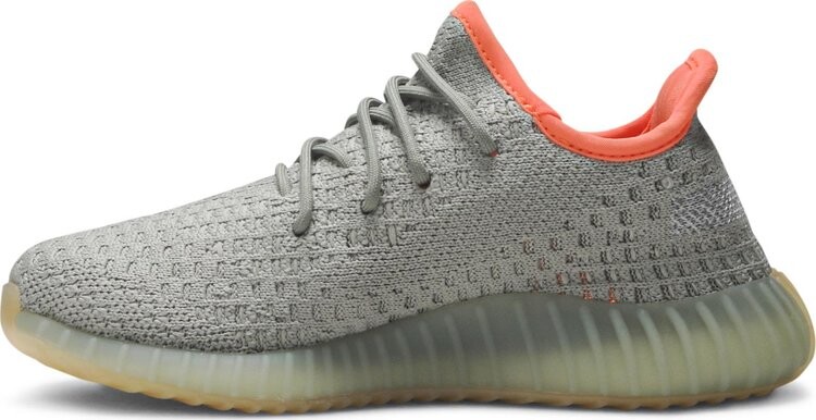 Кроссовки Adidas Yeezy Boost 350 V2 Kids 'Desert Sage', зеленый — фото 4