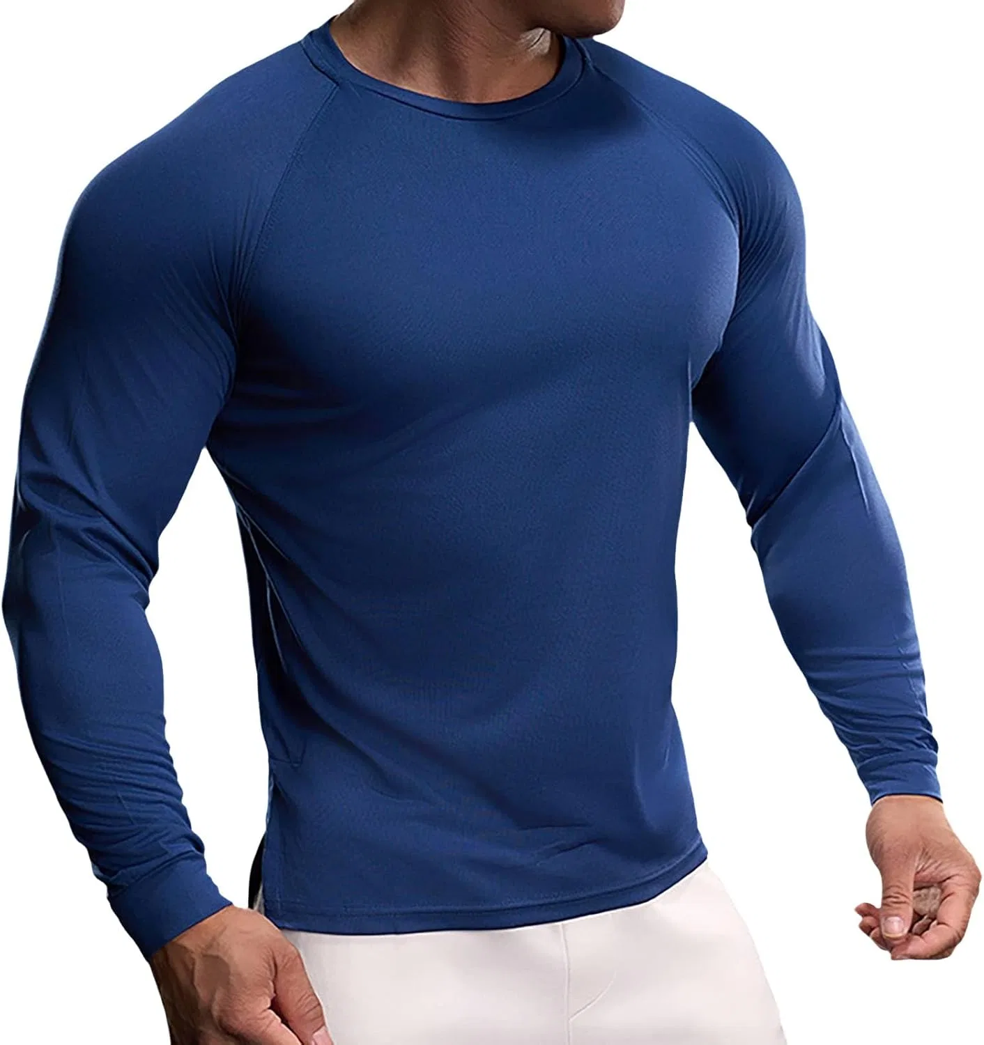 Мужская компрессионная футболка с длинным рукавом, Dark Blue