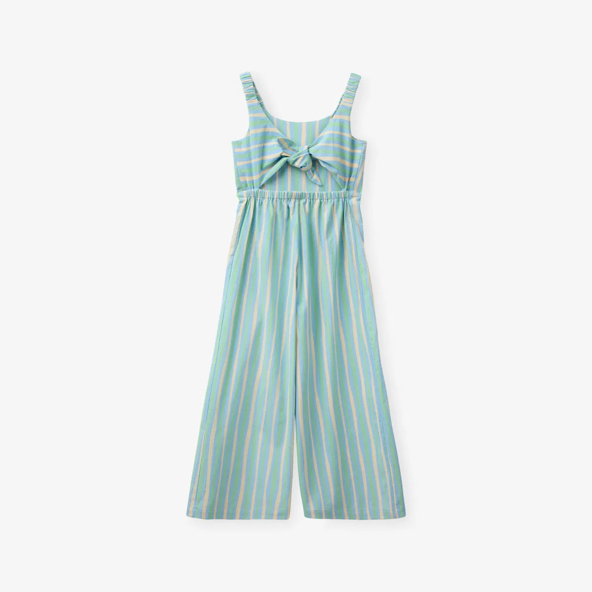 Хлопковый комбинезон в полоску на эластичных бретелях, 6-13 лет Benetton, мультиколор — фото 3